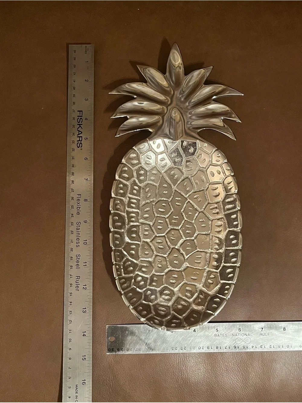 Polished Cast Aluminum Pineapple Decorative Bowl